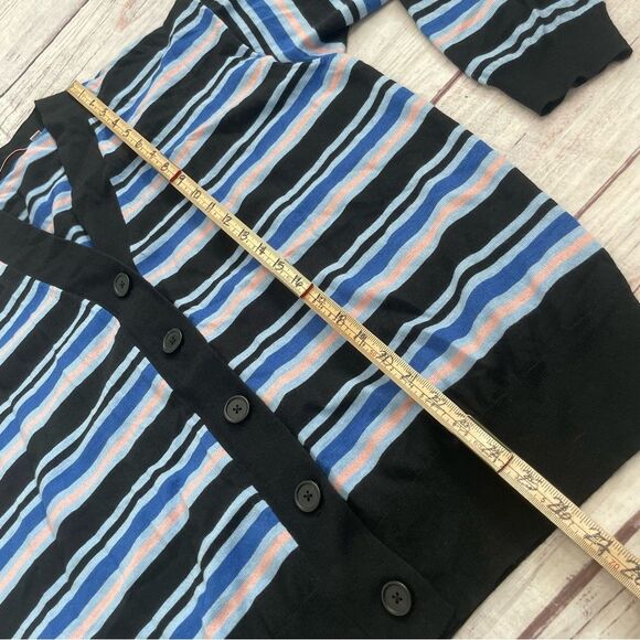 MARNI x UNIQLO Collaboration Striped Oversized Cardigan Blue Women Size Large - Picture 6 of 8